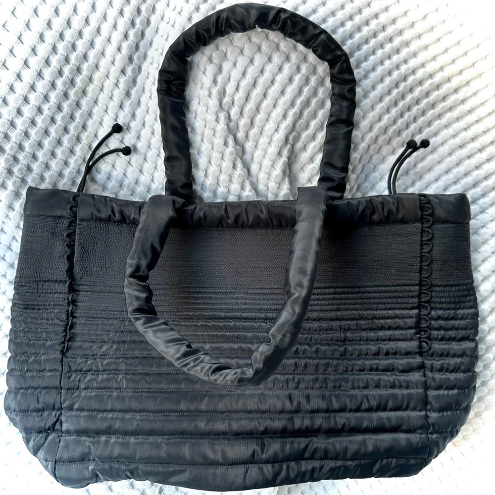 Rare Tamasha by HaaT Issey Miyake Quilted Puffer Tote Bag - Black